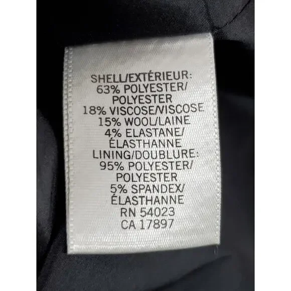 BANANA REPUBLIC Women's Black & White Patterned Straight Skirt Sz 8 - Picture 7 of 8